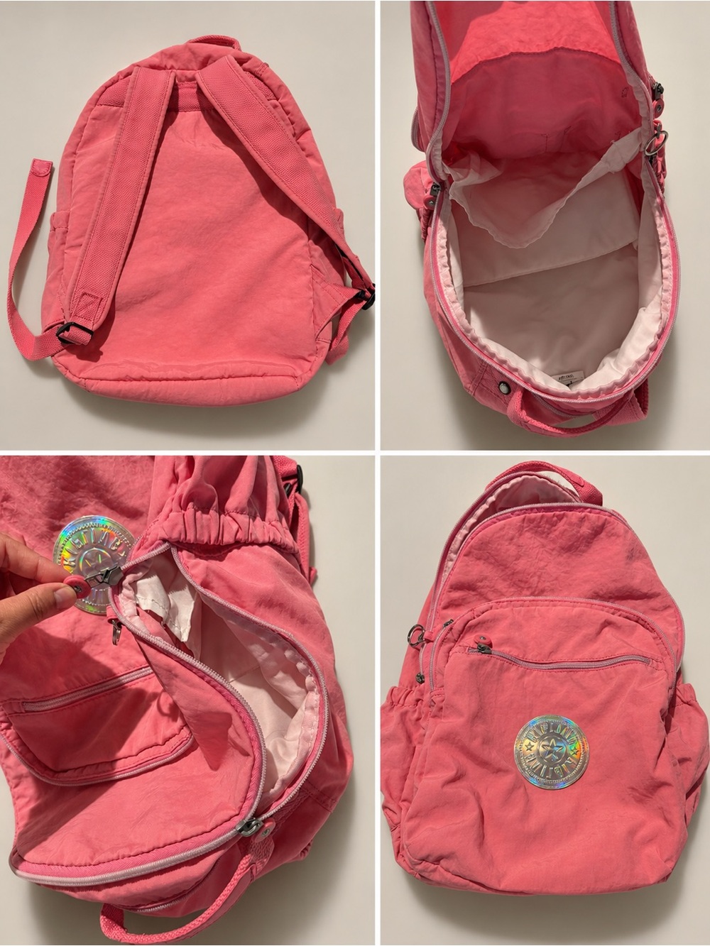 Kipling Pink Backpack – 15 Inches 🎒💗